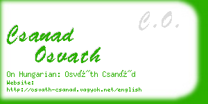 csanad osvath business card